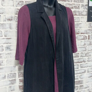 Eileen fisher long vest large